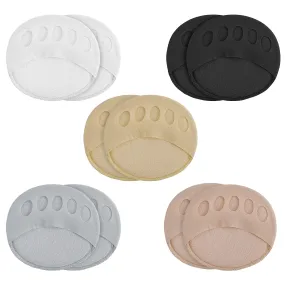 10 Pairs Forefoot Pads Honeycomb Fabric Metatarsal Cushions Ball of Foot Cushion Pads Reusable Forefoot Pads Women High Heels Invisible Socks for Women