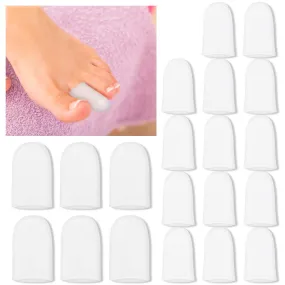 20 Pieces Toe Protector, Gel Toe Protector for Small Toe Big Toe Toe Caps Protectors 2 Sizes Toe Sleeve Tubes to Prevent Hammer Toe Blister Calluses Corn