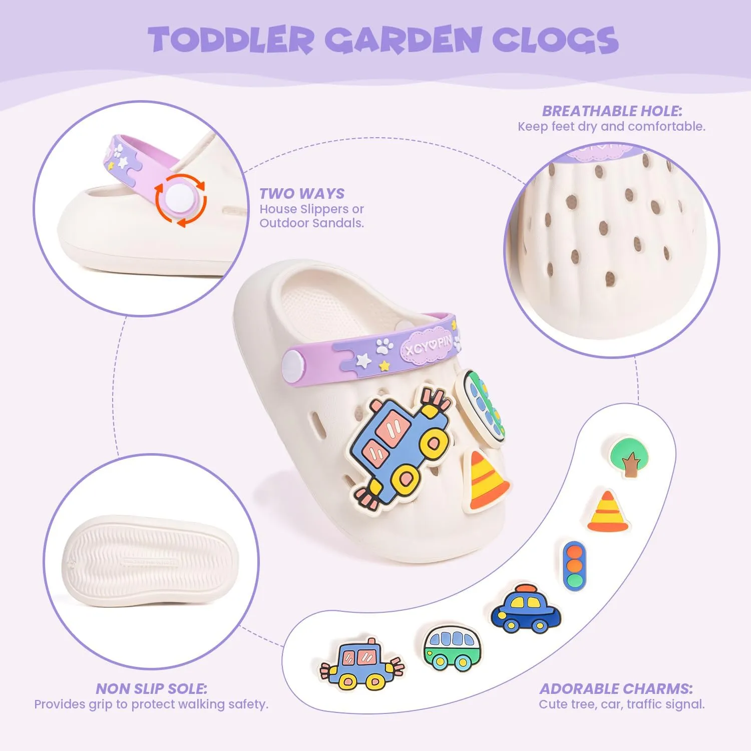 Babelvit Toddler Boys Girls Garden Clogs Infant Cute Slip On Slides Water Shoes Baby Lightweight Breathable Summer Beach Pool Outdoor Sandals Comfort Clogs Slippers