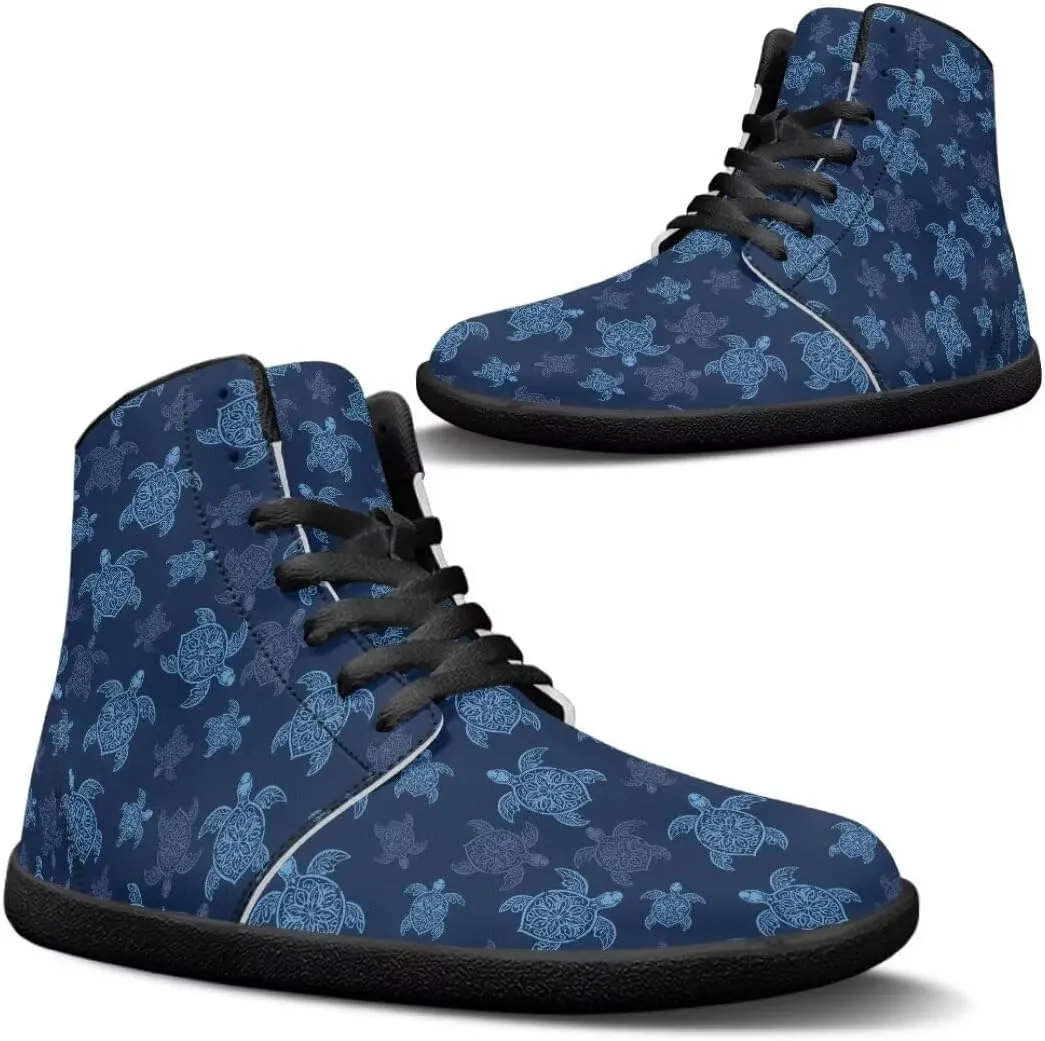 Barefoot Shoes Men Zero Drop Shoes Men Toe Shoes Anti Slip High-Top Zero Drop Sole Hiking Sneakers