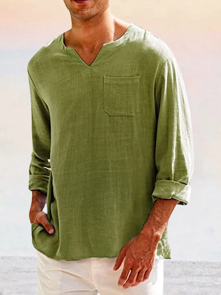 Breathable Cotton Linen Shirt