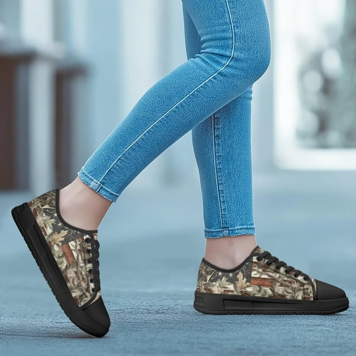 Canvar Shoes for Women Men Lace up Low Top Platform Sneakers for Walking Hiking Running
