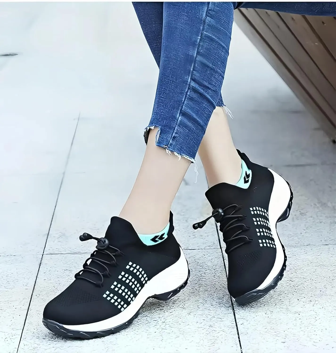 Comfortable Women's Shoes, Comfortwear Ortho Stretch Cushion Shoes, Sports Walking Shoes, Plus Size