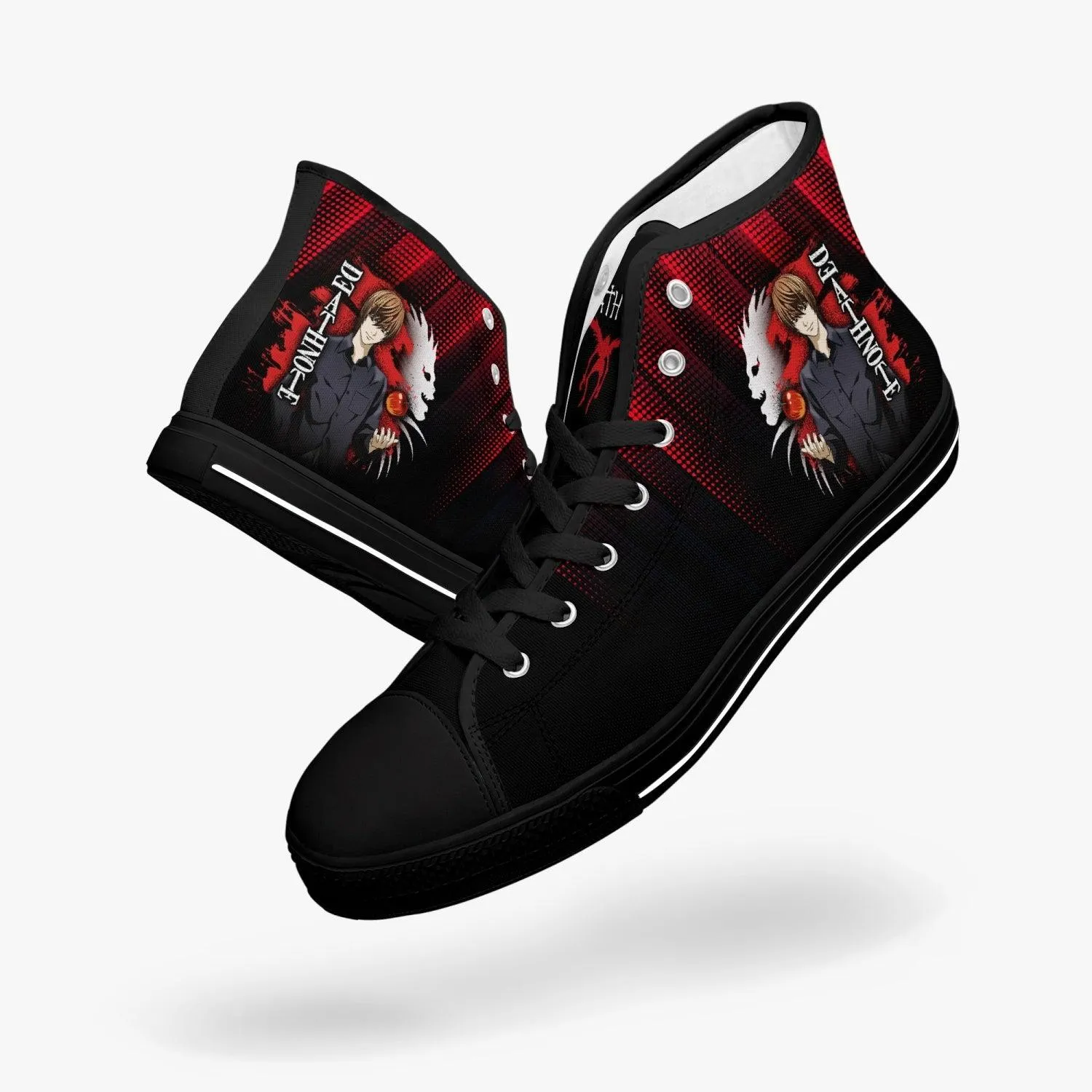 Death Note Light Yagami Red Black A-Star Mid Anime Shoes
