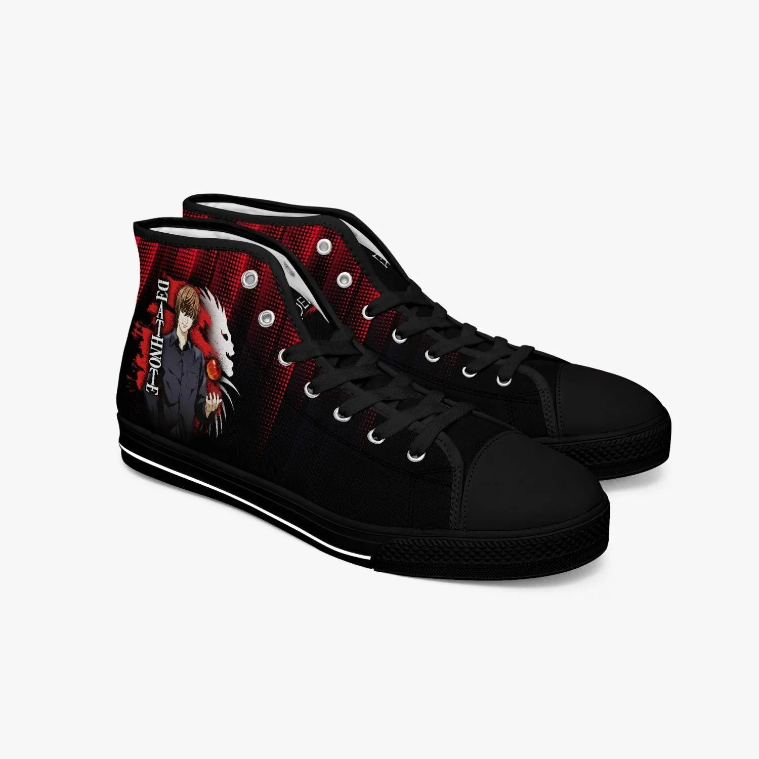 Death Note Light Yagami Red Black A-Star Mid Anime Shoes