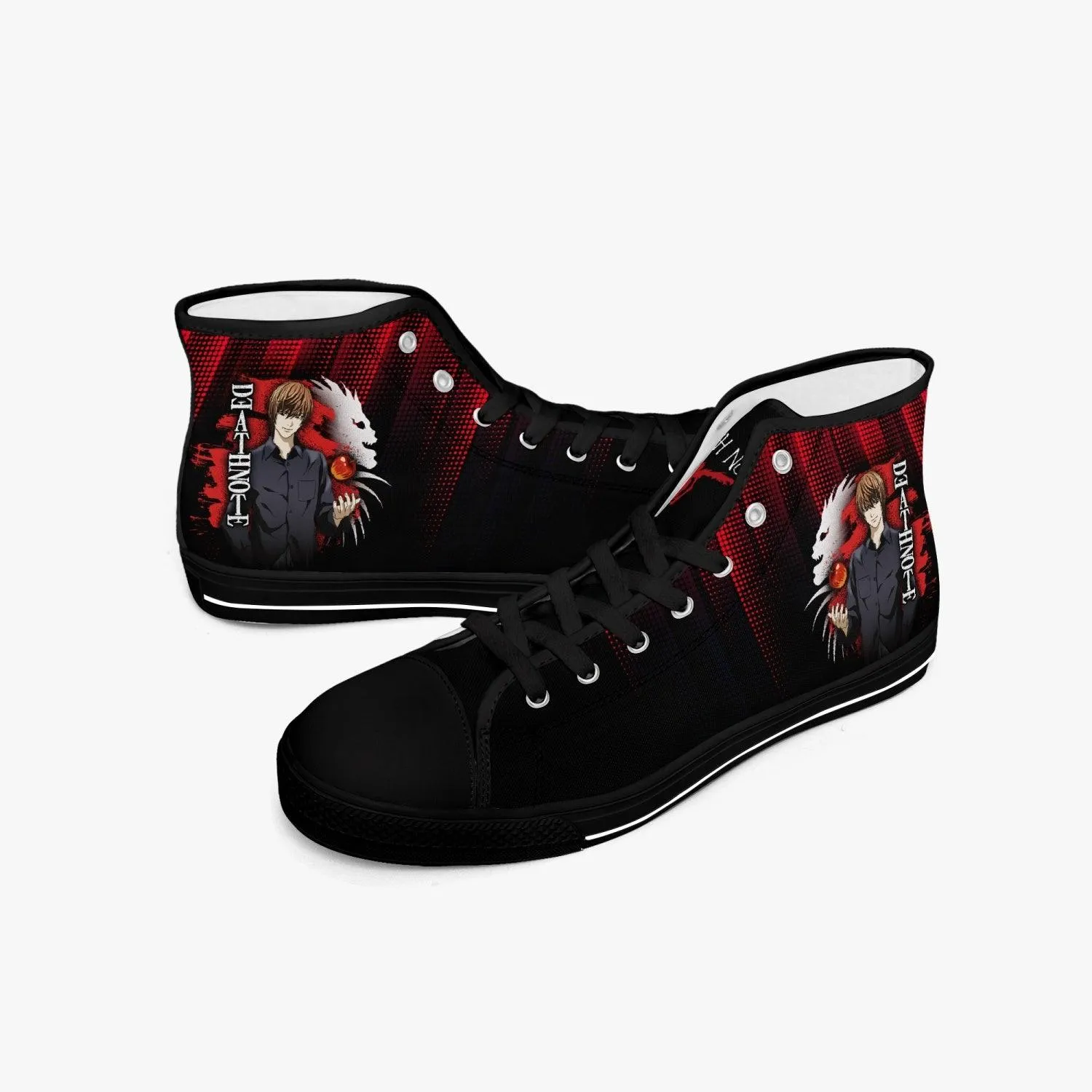 Death Note Light Yagami Red Black A-Star Mid Anime Shoes
