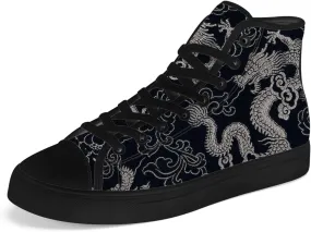 Dragon High Top Canvas Shoes Mens Womens Chinese Dragon High Top Sneakers Lace Up Casual Shoes Gifts for Men Women