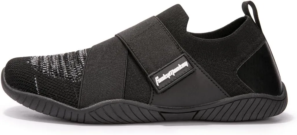 FUNKYMONKEY Men's Water Sports Shoes Knit Quick Drying Upper Slip-on Aqua Shoes Suitable for Casual, Walking, Fitness, Wading and Other Occasions