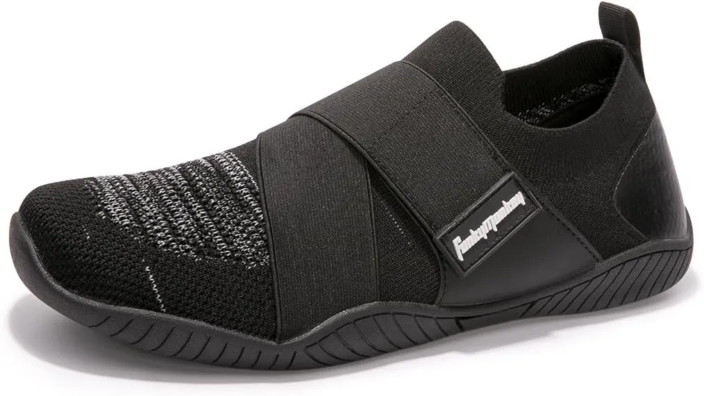 FUNKYMONKEY Men's Water Sports Shoes Knit Quick Drying Upper Slip-on Aqua Shoes Suitable for Casual, Walking, Fitness, Wading and Other Occasions