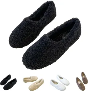 Fuzzy Slippers for Women,Fuzzy Indoor Outdoor House Shoes Cozy Warm Memory Foam Slippers Non-Slip House Shoe Slippers (Black,10)