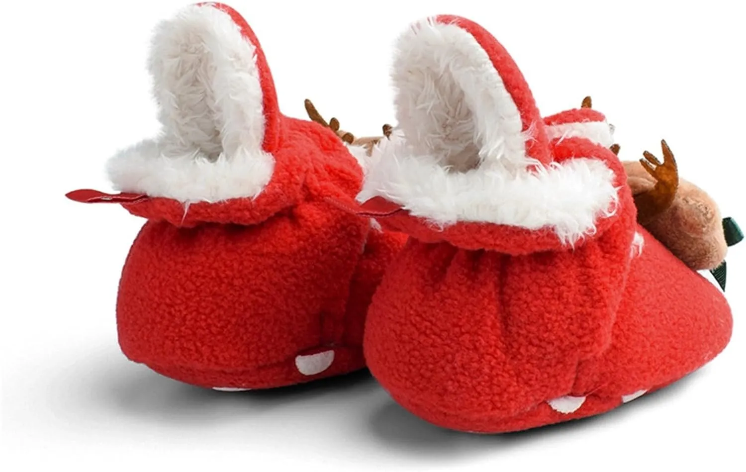 Infant Christmas Booties Soft Baby Santa Winter Warm Slippers Snow Boots Shoes Kids Shoes Fur Lined Warm Slip On Boots
