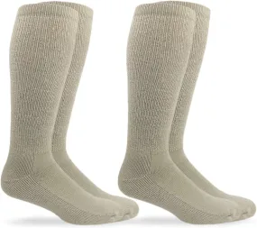 Jefferies Socks Mens Military Wool Blend Cushion Ribbed Leg Combat Crew Boot Sock 2 Pair Pack