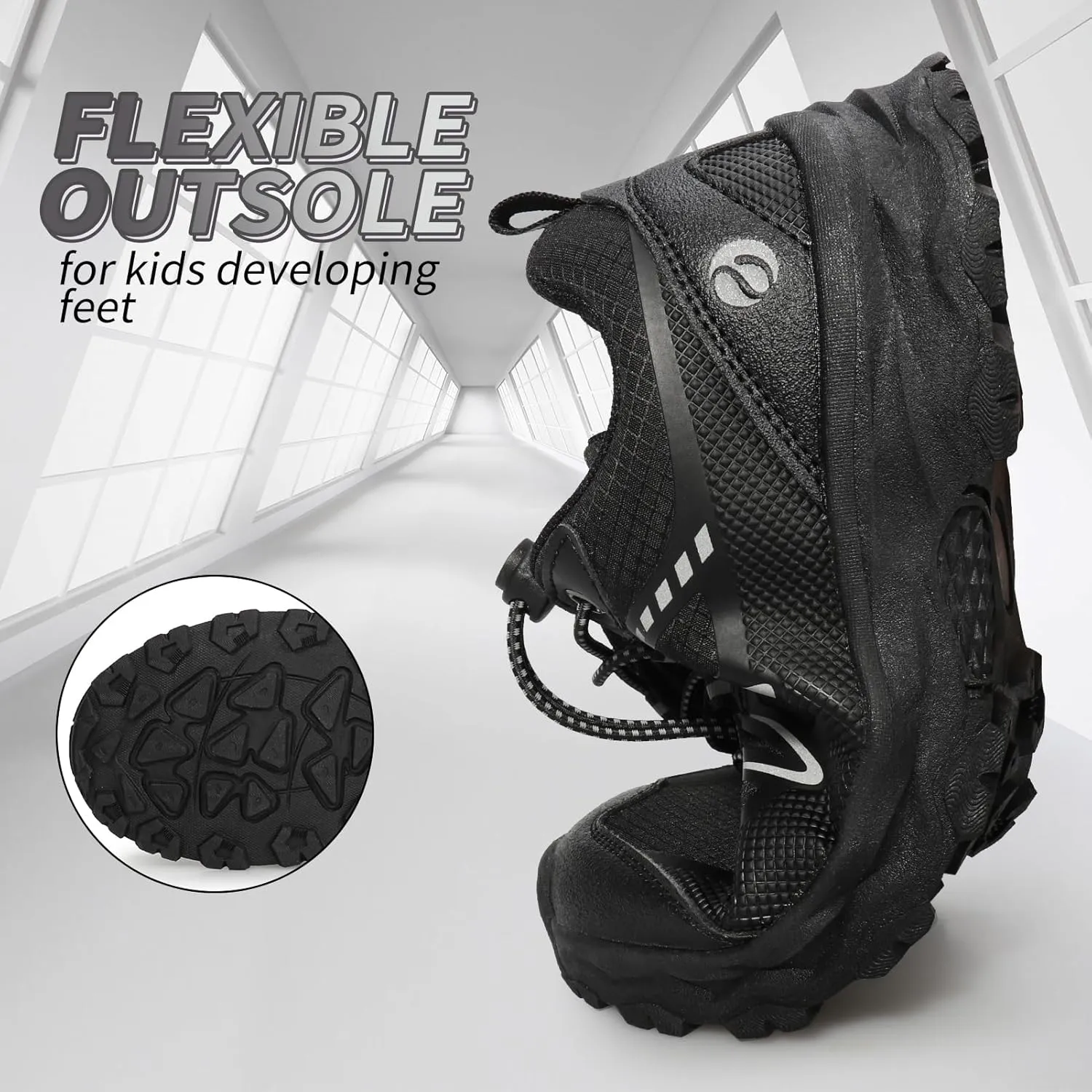 Kids Boys Running Shoes Waterproof Non-Slip Breathable Low-Top Outdoor Hiking Walking Sneakers (Little/Big Kids)