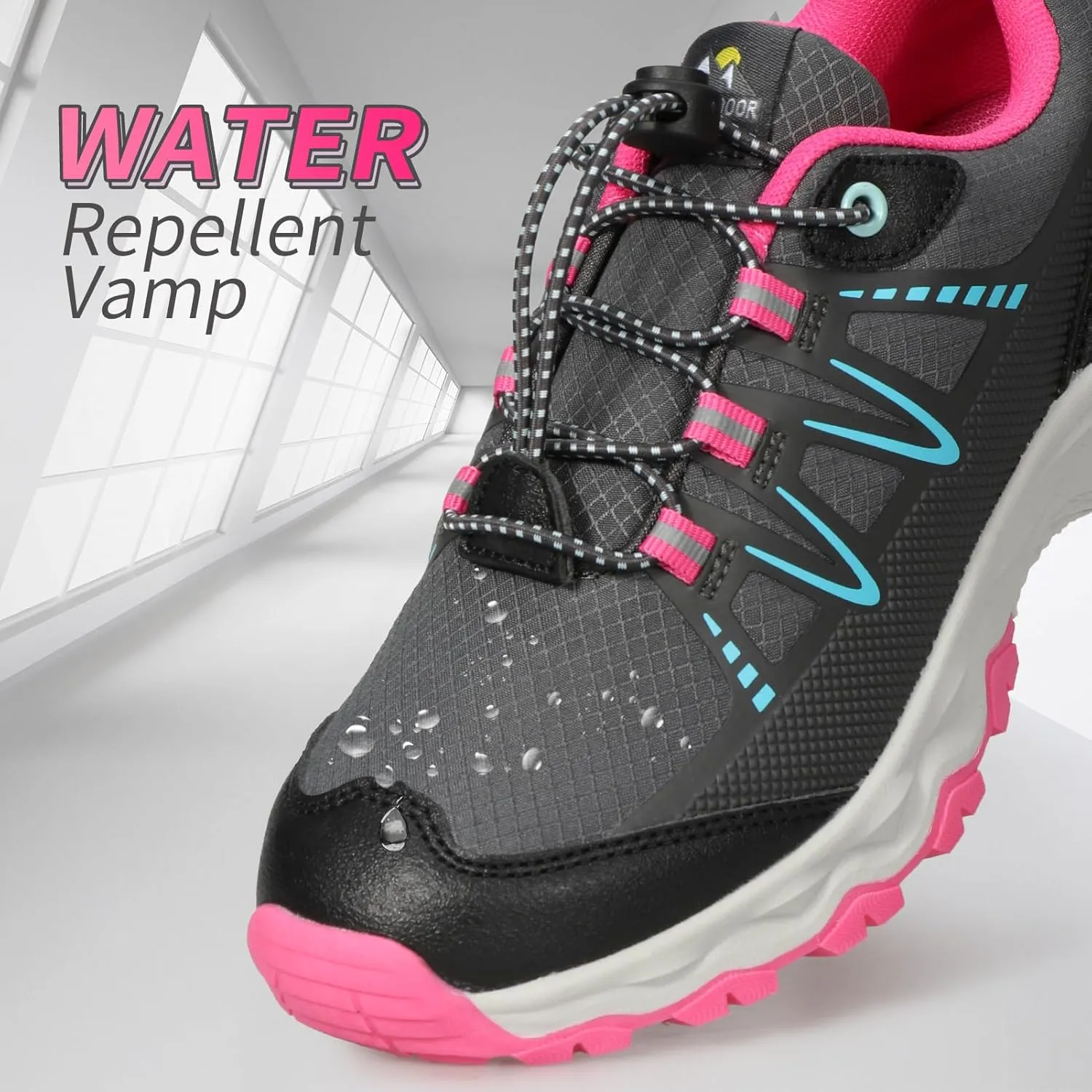 Kids Boys Running Shoes Waterproof Non-Slip Breathable Low-Top Outdoor Hiking Walking Sneakers (Little/Big Kids)