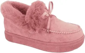 Ladmiple Snow Boots For Women Wide Faux Fur Lined Warm Winter Outdoor Short Ankle Booties Slip On Comfortable Walking Shoes