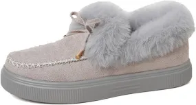 Ladmiple Winter Boots For Women 2024 Snow Warm Booties Fur Lined Outdoor Slip On Ankle Booties Comfortable Warm Shoes