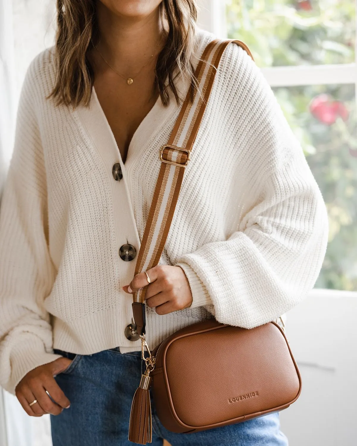 Louenhide - Jacinta Metallic Tan Crossbody