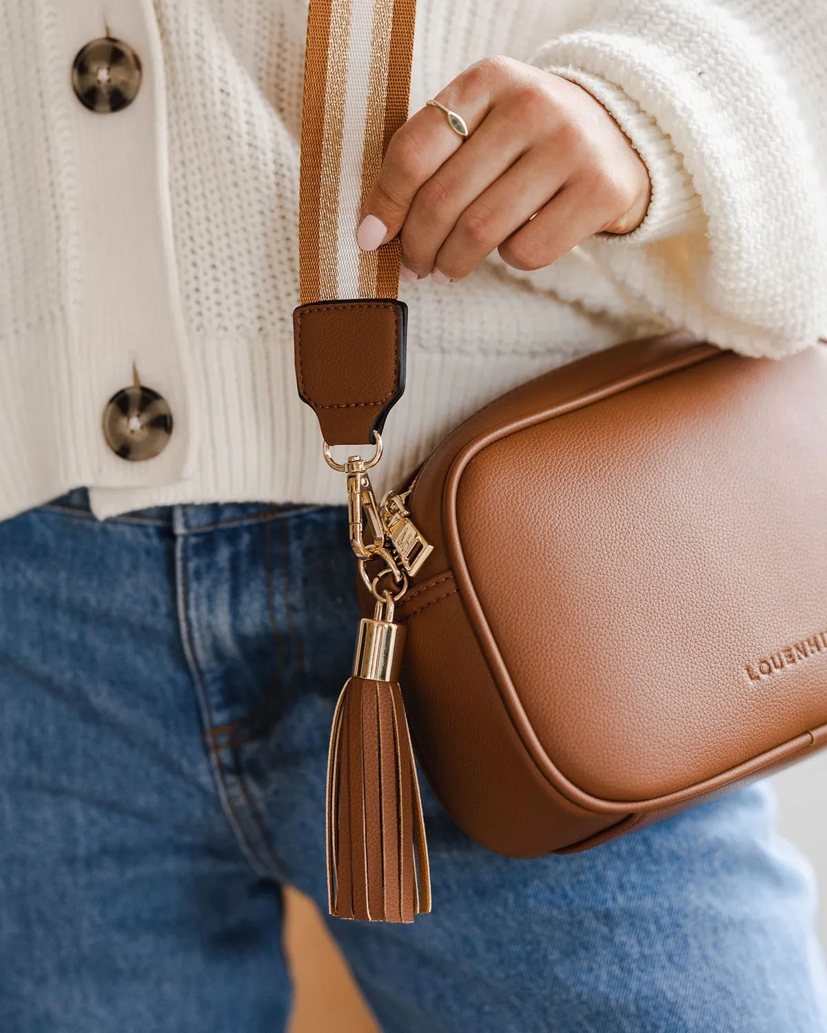 Louenhide - Jacinta Metallic Tan Crossbody