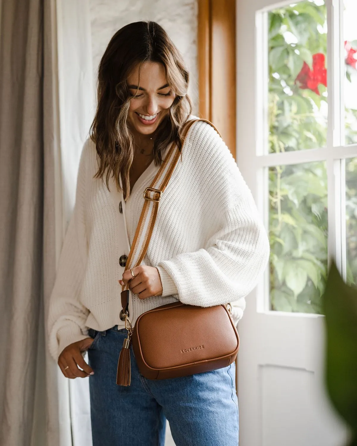 Louenhide - Jacinta Metallic Tan Crossbody