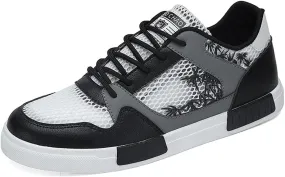 Men's Fashion High Top Chinese Style Skate Sneakers Stylish Comfortable Skateboarding Road Running Walking Shoes