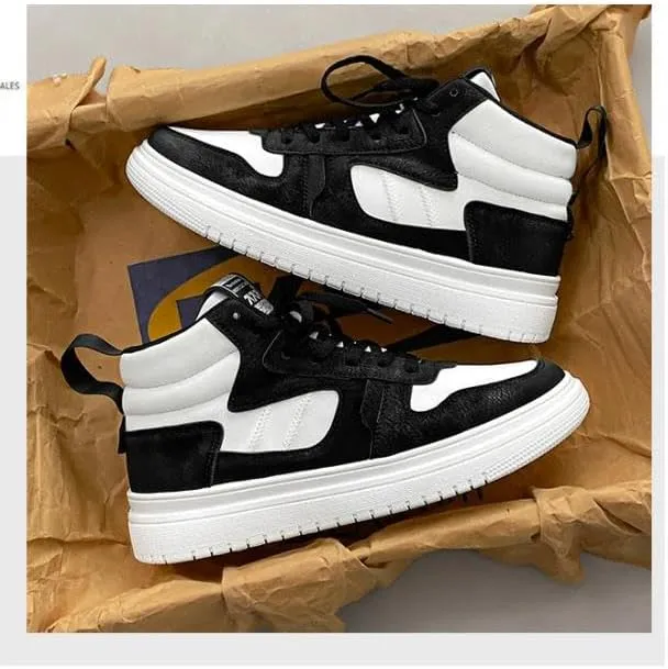Men's Fashion High Top Skate Walking Shoes Road Running Skateboarding Sneakers
