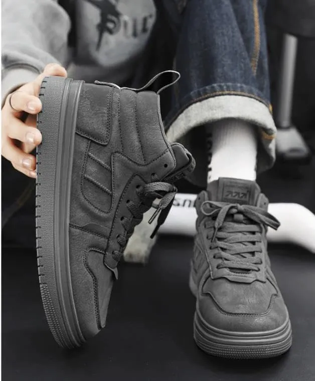 Men's Fashion High Top Skate Walking Shoes Road Running Skateboarding Sneakers