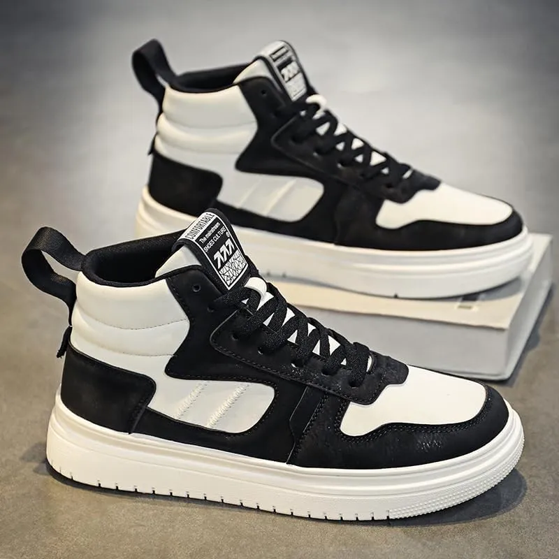 Men's Fashion High Top Skate Walking Shoes Road Running Skateboarding Sneakers
