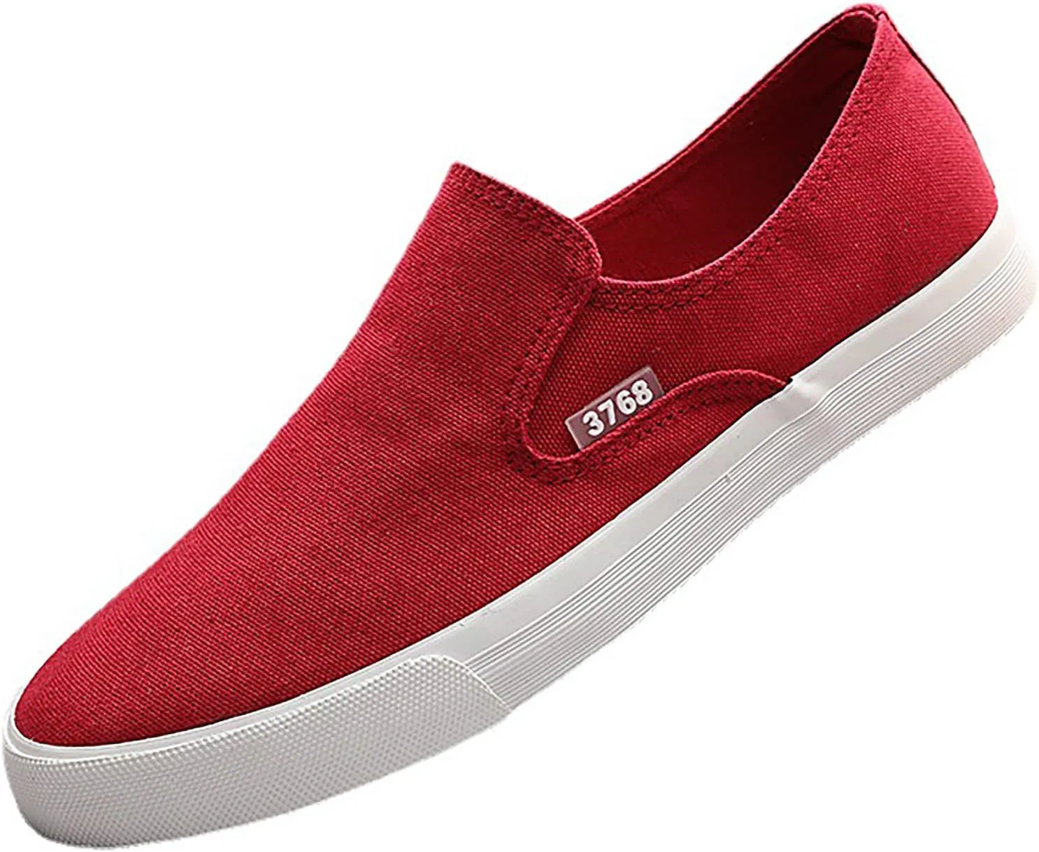 Mens Slip On Sneakers Comfortable Canvas Sneaker for Work, Running，Walking，Business Lightweight Breathable Non-Slip Walking Shoes