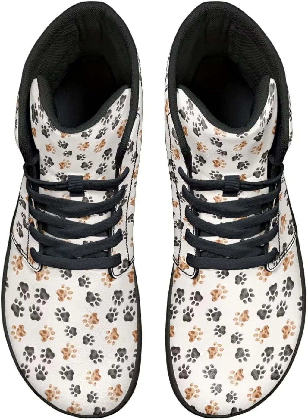 Mens Wide High-Top Barefoot Sneaker Minimalist Zero Drop Sole Walking Shoes Casual Footwear PU Leather Mens Shoes