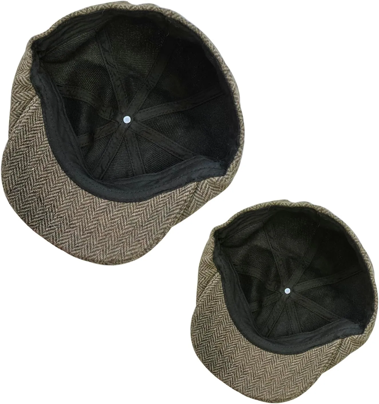 Parent-Child Beret Cap Tweed Flat Cap Octagonal Newsboy Gatsby Peaked Cap, Unisex