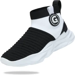 Santiro Boys Sneakers Girls Slip on Shoes Fashion High Top Athletic Shoe