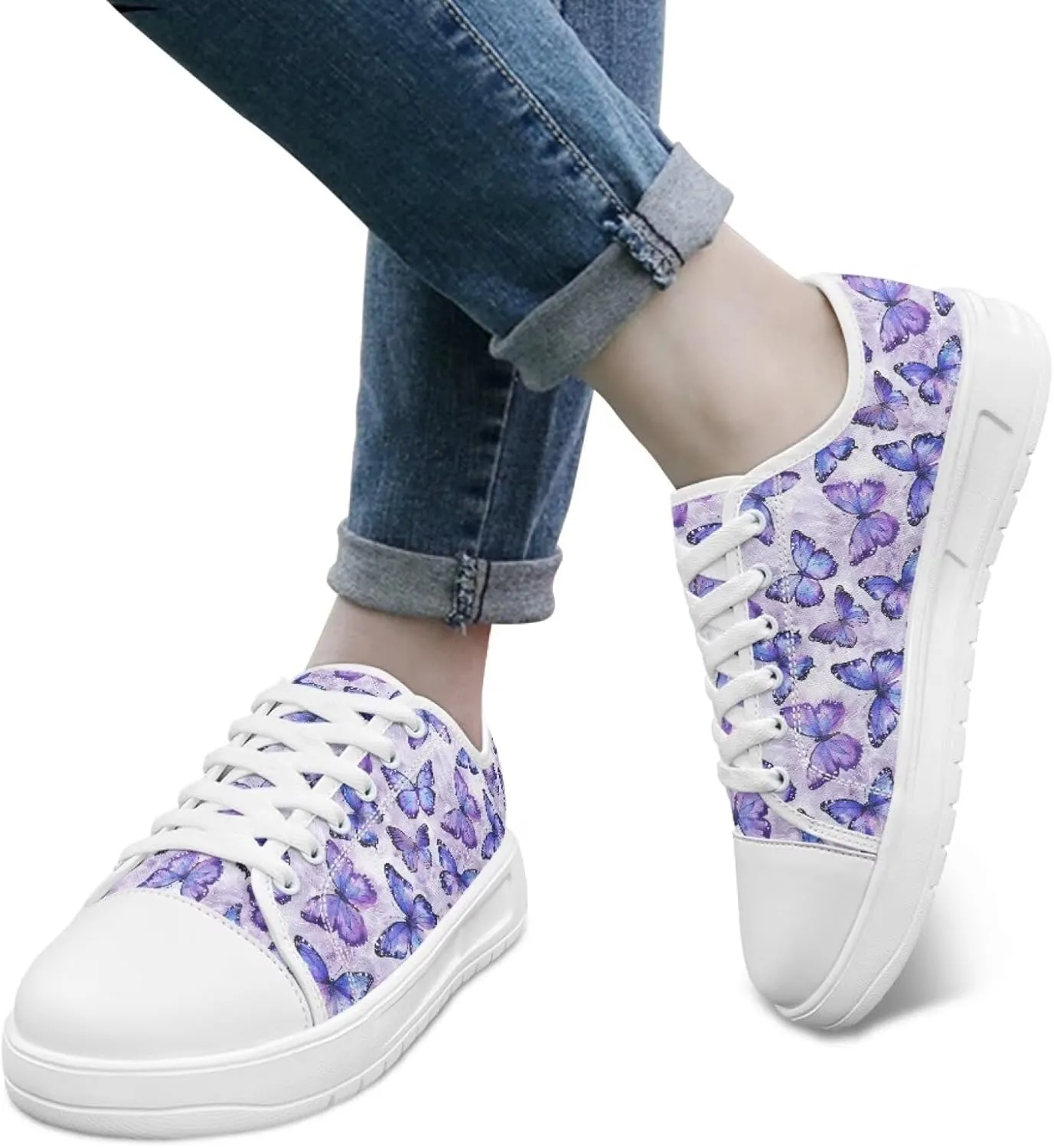 Womens Canvas Sneaker Lace Up Low Top Shoe for Hiking Running Walking Slip On Non Slip Casual Shoes