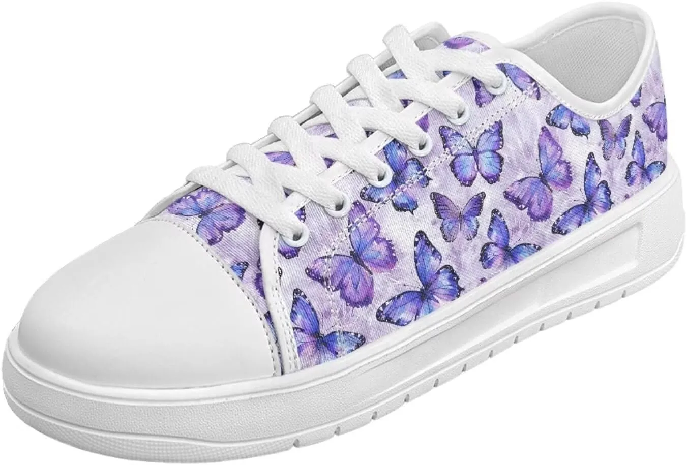 Womens Canvas Sneaker Lace Up Low Top Shoe for Hiking Running Walking Slip On Non Slip Casual Shoes