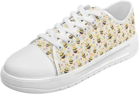 Womens Canvas Sneaker Lace Up Low Top Shoe for Hiking Running Walking Slip On Non Slip Casual Shoes