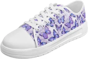 Womens Canvas Sneaker Lace Up Low Top Shoe for Hiking Running Walking Slip On Non Slip Casual Shoes