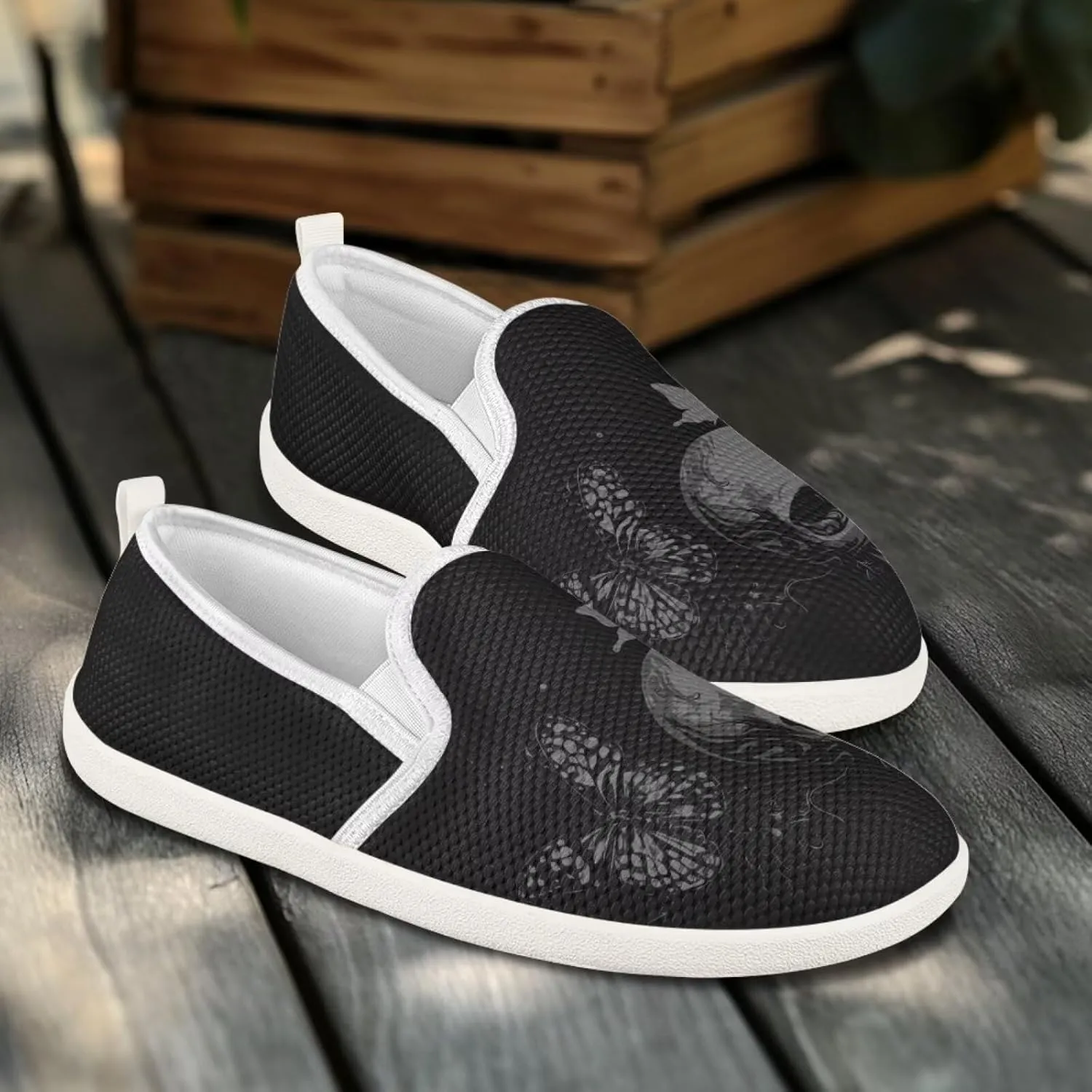 Women's Skull Outdoor Loafer Casual Wedding Shoes Mesh Dress Flat Classic Leisure Work Loafers