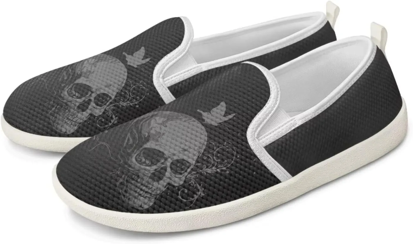 Women's Skull Outdoor Loafer Casual Wedding Shoes Mesh Dress Flat Classic Leisure Work Loafers