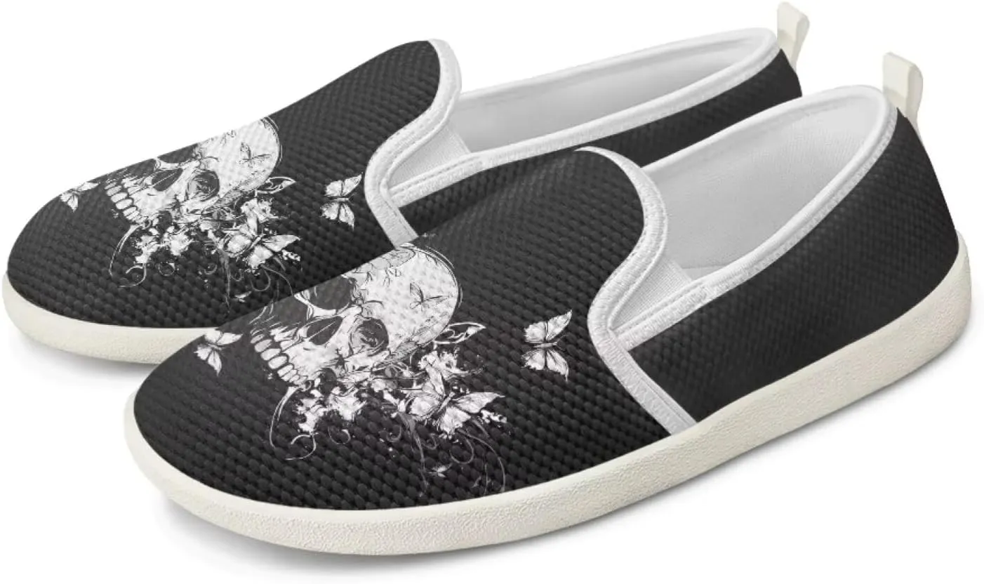 Women's Skull Outdoor Loafer Casual Wedding Shoes Mesh Dress Flat Classic Leisure Work Loafers
