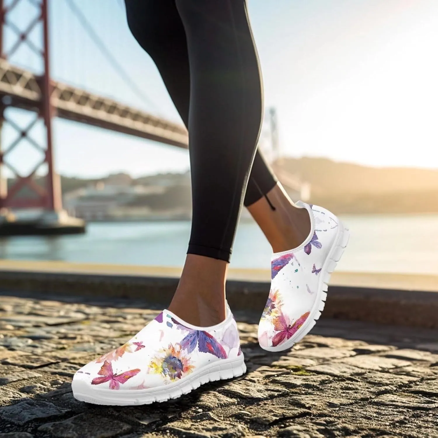Women's Sneaker Casual Low Top Hiking Sneaker Lightweight Breathable Slip On Outdoor Soft Holiday Shoes for Womens