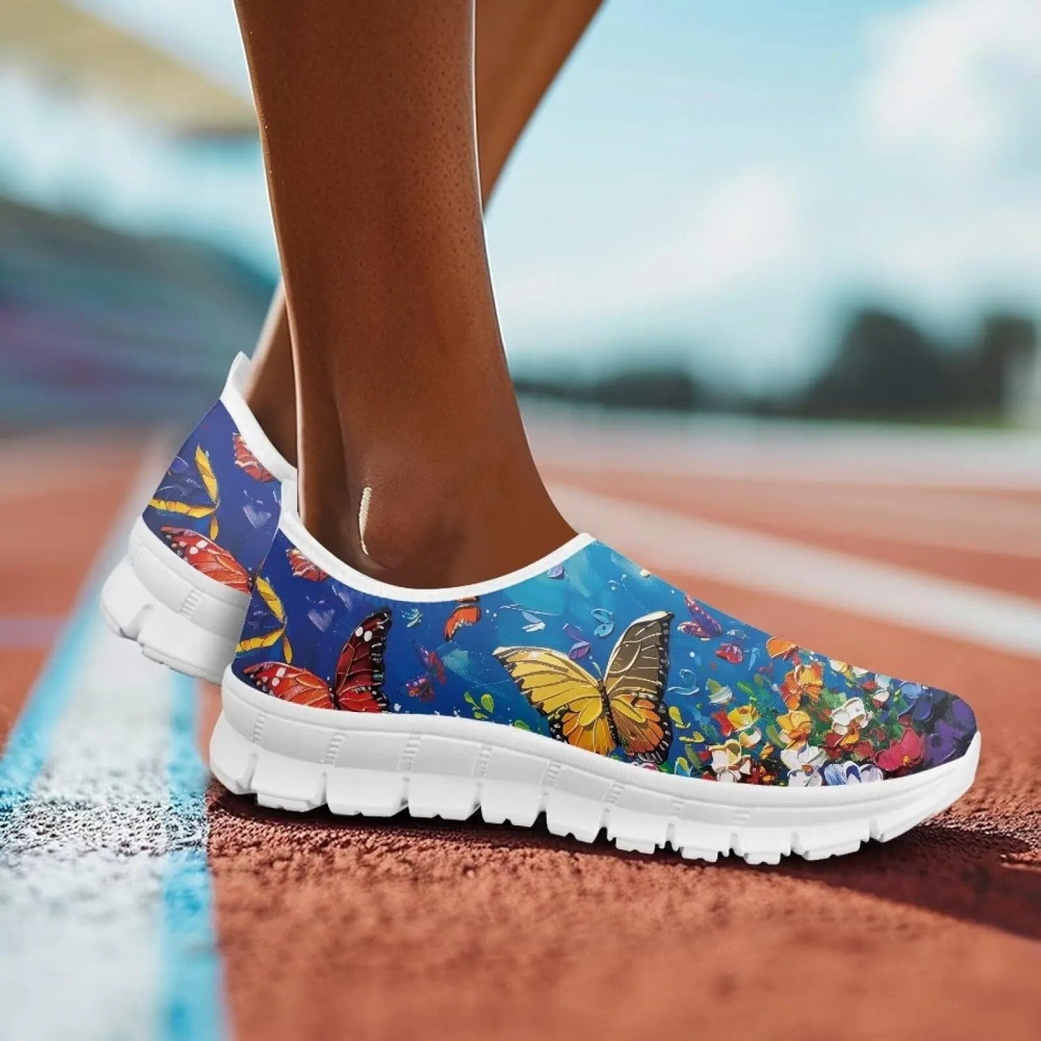 Women's Sneaker Casual Low Top Hiking Sneaker Lightweight Breathable Slip On Outdoor Soft Holiday Shoes for Womens