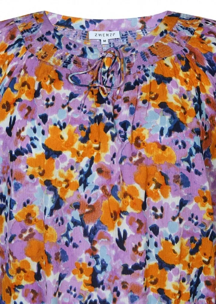 Zhenzi crepe viscose print top