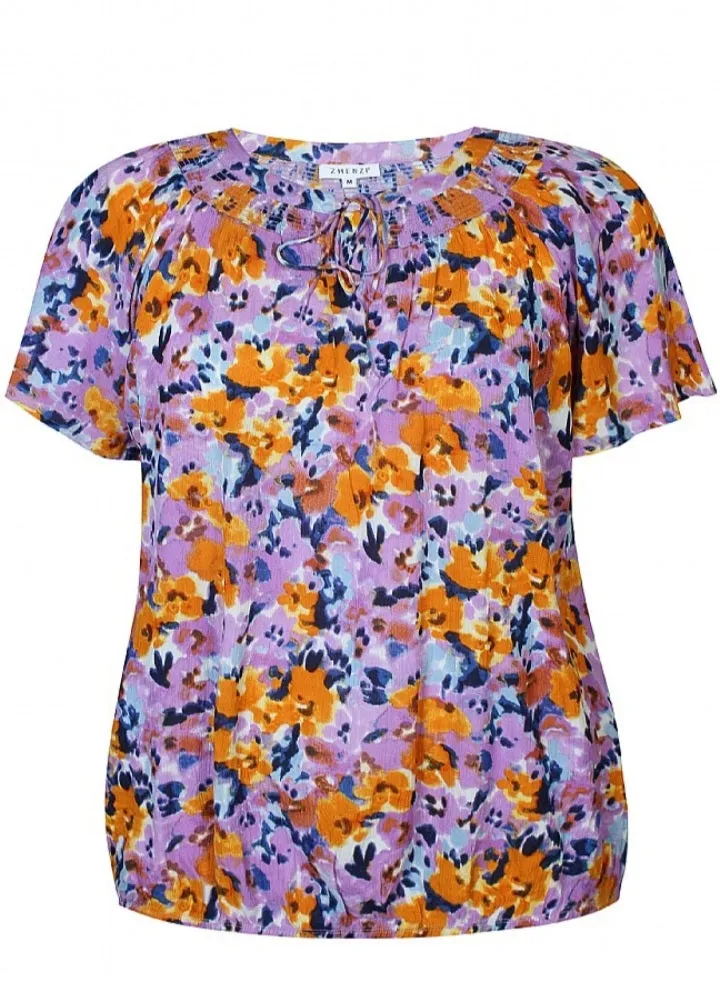 Zhenzi crepe viscose print top